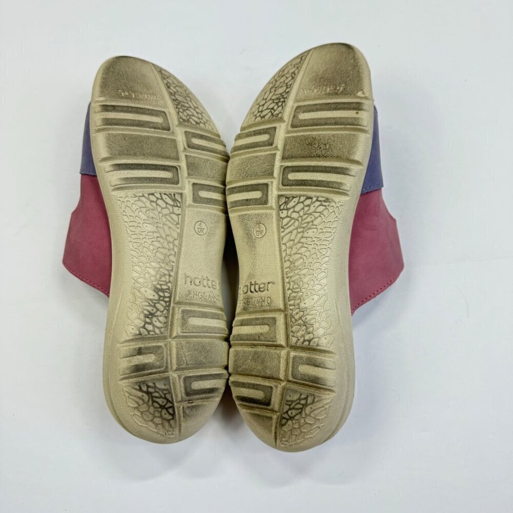 Hotter Sunny Nubuck Sandals Slides PInk Purple Beige Size 6 Comfort Concept - Picture 7 of 10